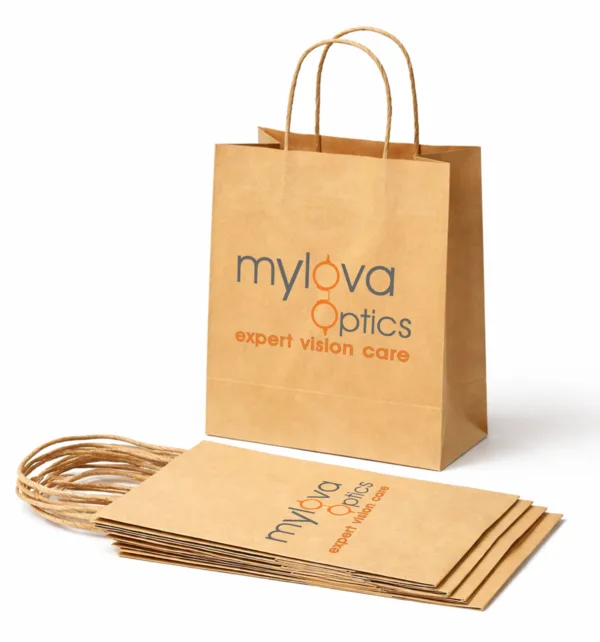 Χάρτινες Τσάντες Καφέ Kraft με Στριφτό Χερούλι & Έγχρωμη Εκτύπωση 1.000 τεμάχια κωδ. PLSK Χάρτινες Τσάντες Καφέ Kraft με Στριφτό Χερούλι & Έγχρωμη Εκτύπωση 1.000 τεμάχια κωδ. PLSK