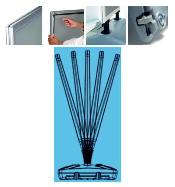 Ταμπέλα Πεζοδρομίου με Ελατήρια Windpro κωδ. TE-WINDPRO