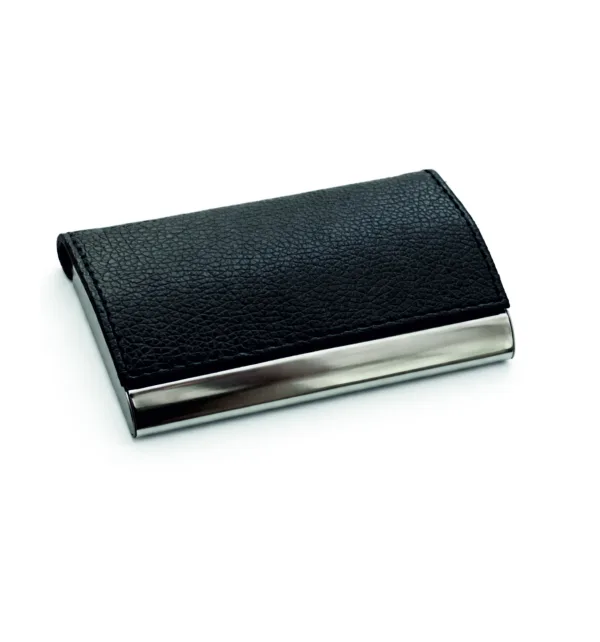 Θήκη Επαγγελματικών Καρτών από Δερματίνη Μαύρη κωδ. KVZ-010B