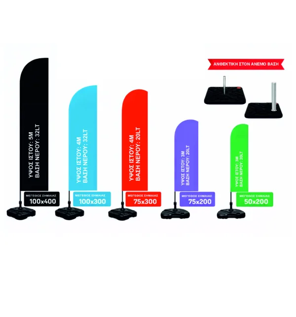 Σημαίες Τύπου «Μπανάνα» κωδ. TE-BEACHFLAGS