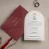 Οβάλ Προσκλητήριο Γάμου με Χρυσό Περίγραμμα & Μπορντώ Φάκελο με Χρυσοτυπία κωδ. C-K-123 Οβάλ Προσκλητήριο Γάμου με Χρυσό Περίγραμμα & Μπορντώ Φάκελο με Χρυσοτυπία κωδ. C-K-123