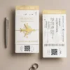 Προσκλητήριο Γάμου Passport με Χρυσό Κορδόνι & Χρυσό Αεροπλανάκι κωδ. 6013 Προσκλητήριο Γάμου Passport με Χρυσό Κορδόνι & Χρυσό Αεροπλανάκι κωδ. 6013