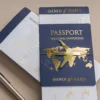 Προσκλητήριο Γάμου Passport με Χρυσό Κορδόνι & Χρυσό Αεροπλανάκι κωδ. 6013 Προσκλητήριο Γάμου Passport με Χρυσό Κορδόνι & Χρυσό Αεροπλανάκι κωδ. 6013